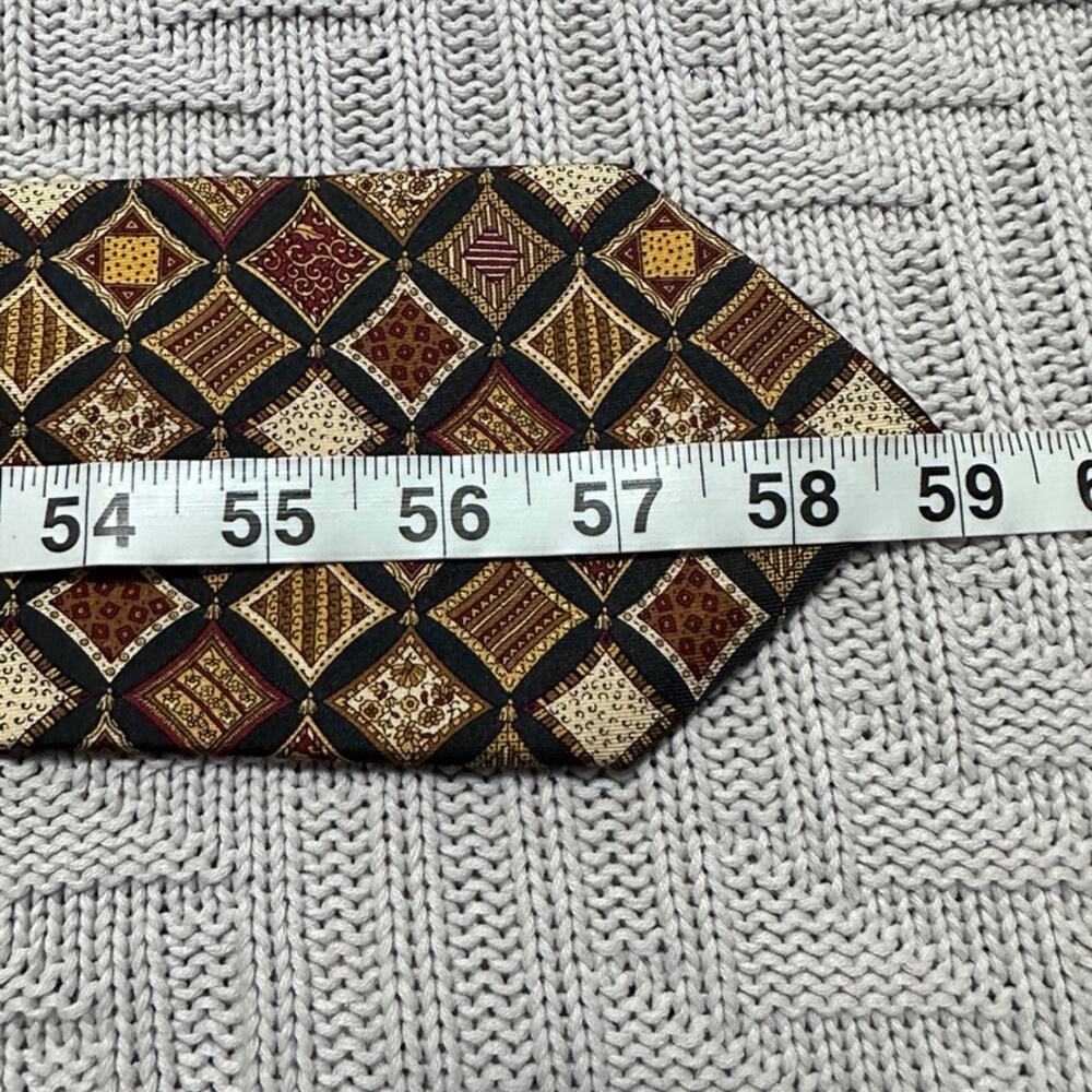 Vintage Ferragamo Patchwork Geometric Pattern Sil… - image 4